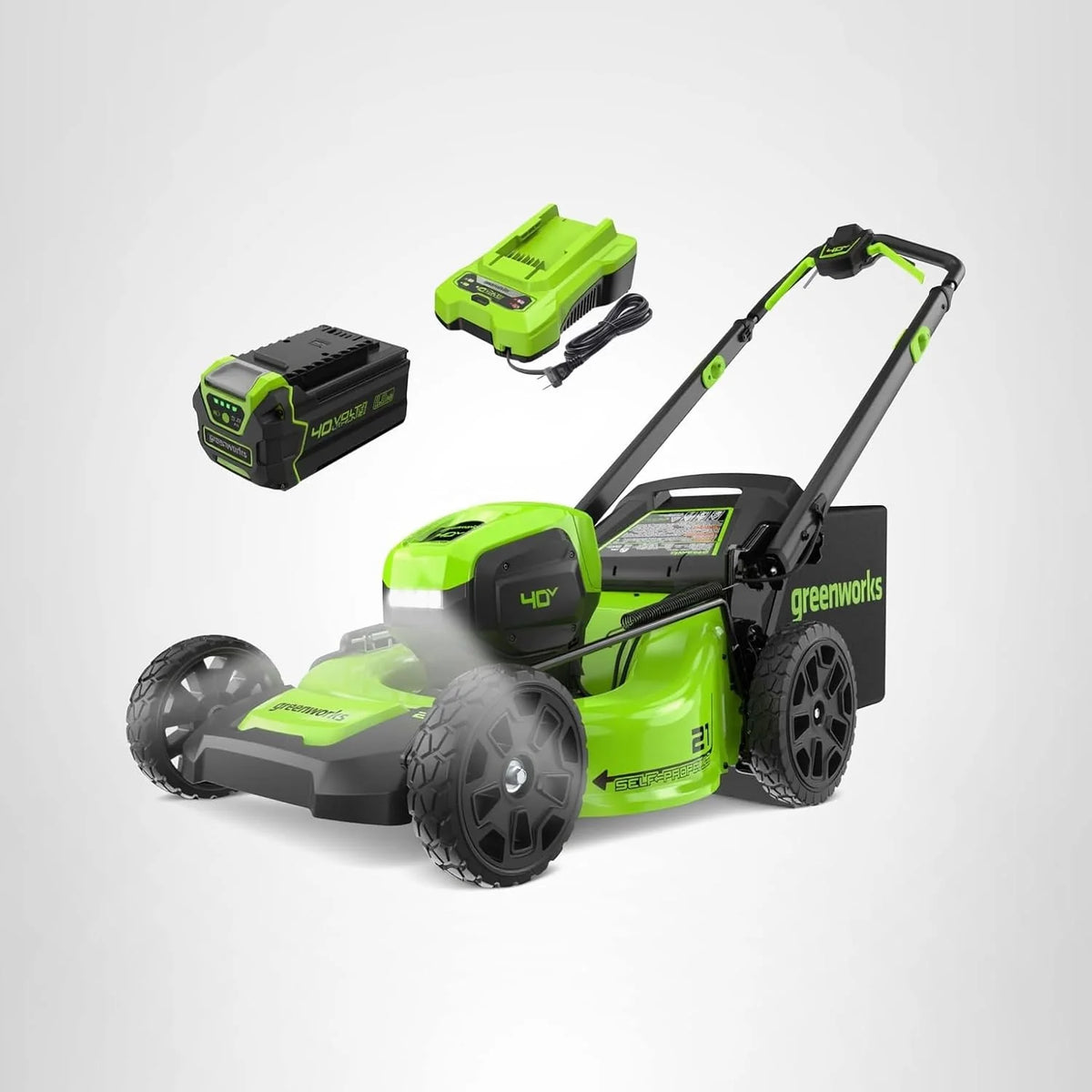 Greenworks 40V 16 Cordless Lawn Mower Ultra-Light Push Mower 4.0Ah Battery Charger