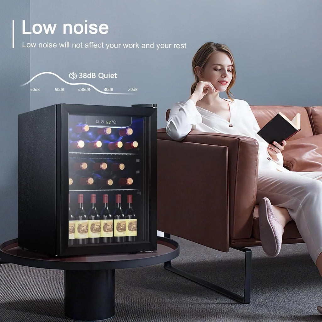 Antarctic Star 26 Bottle 130 Can Wine Cooler Cabinet Beverage Refrigerator Mini Wine Cellar