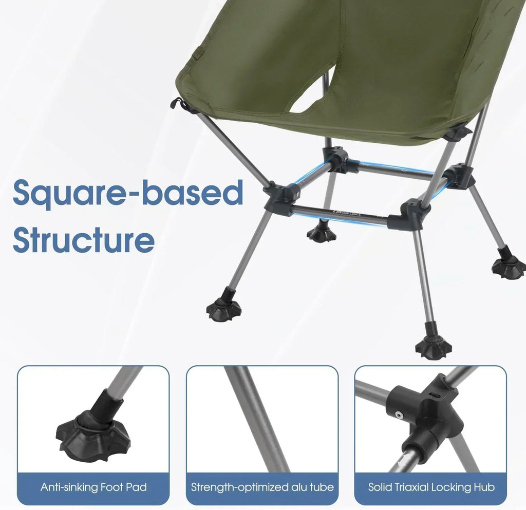 Portable Camping Chair Plus Folding Chair for Backpacking and Hiking