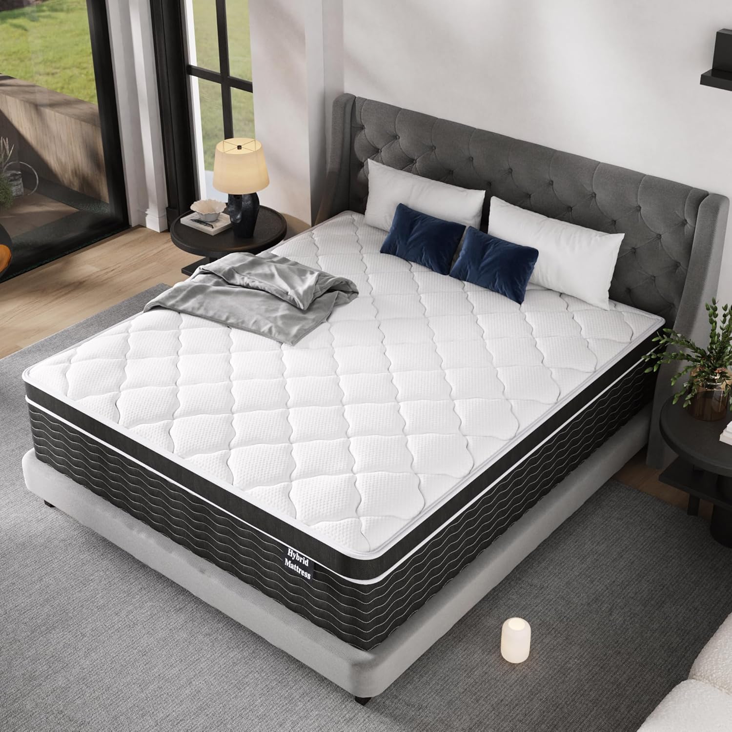 Full Size Mattress 10 Inch Full Size Mattress in a Box Medium Plush Hybrid Mattress