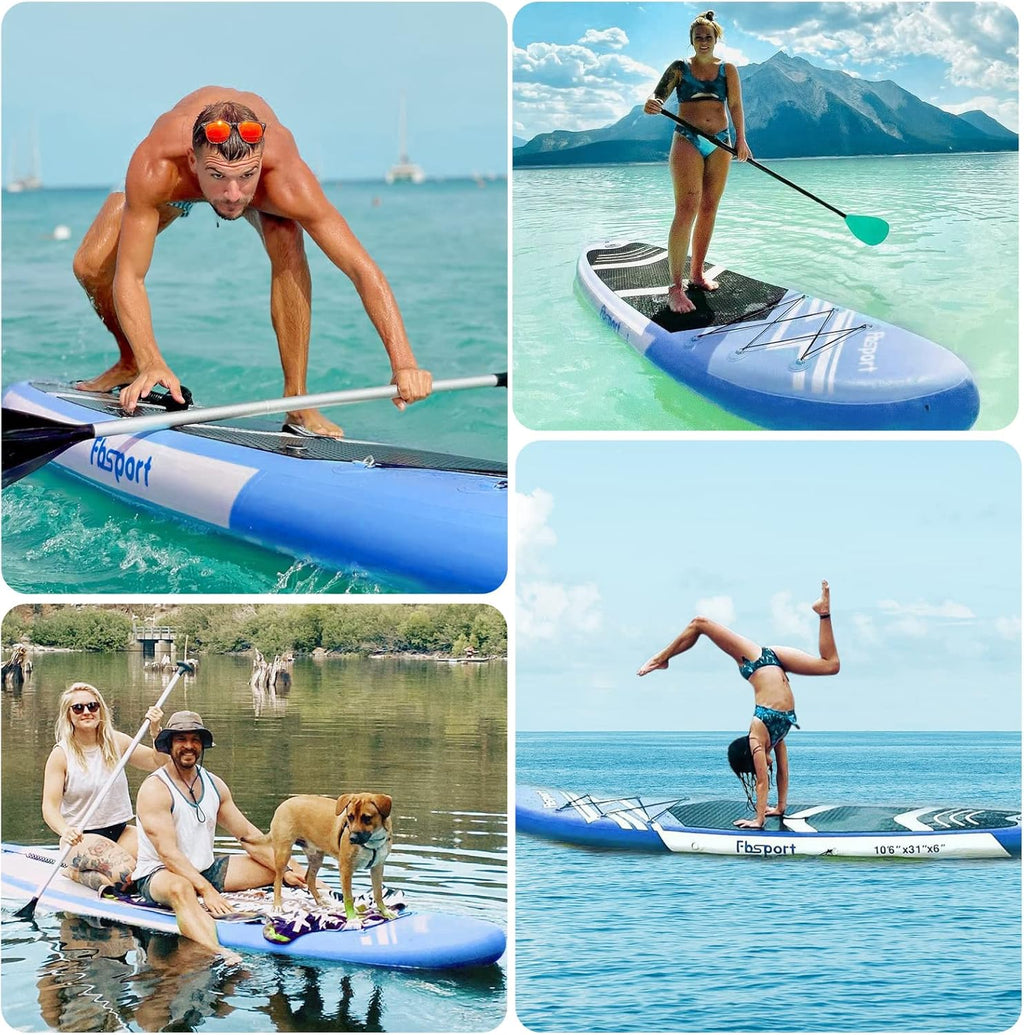 FBSPORT 11' Premium Stand Up Paddle Board Yoga Board with Durable SUP Accessories Carry Bag