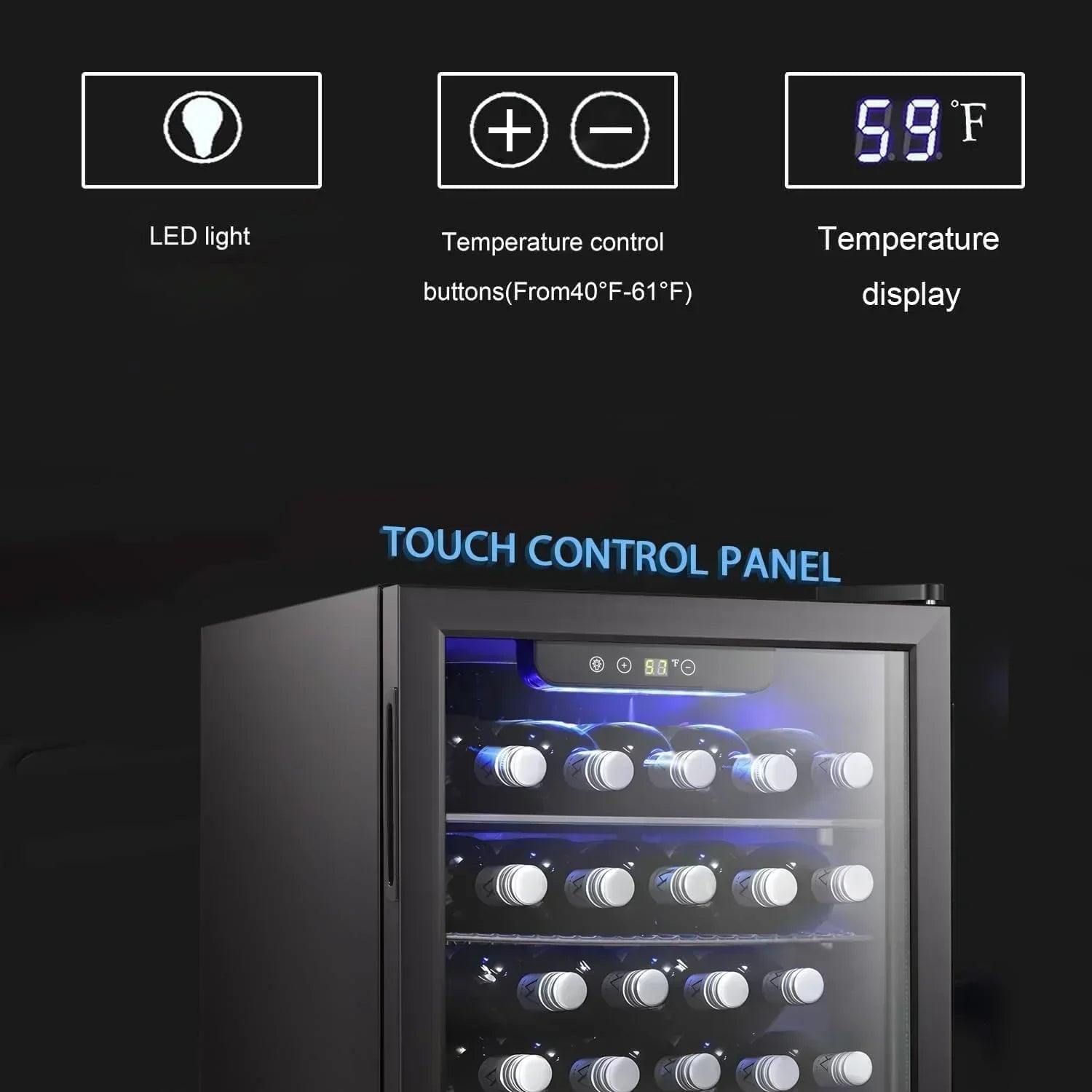 Antarctic Star 26 Bottle 130 Can Wine Cooler/Cabinet Beverage Refrigerator Cellar Beer Clear Glass