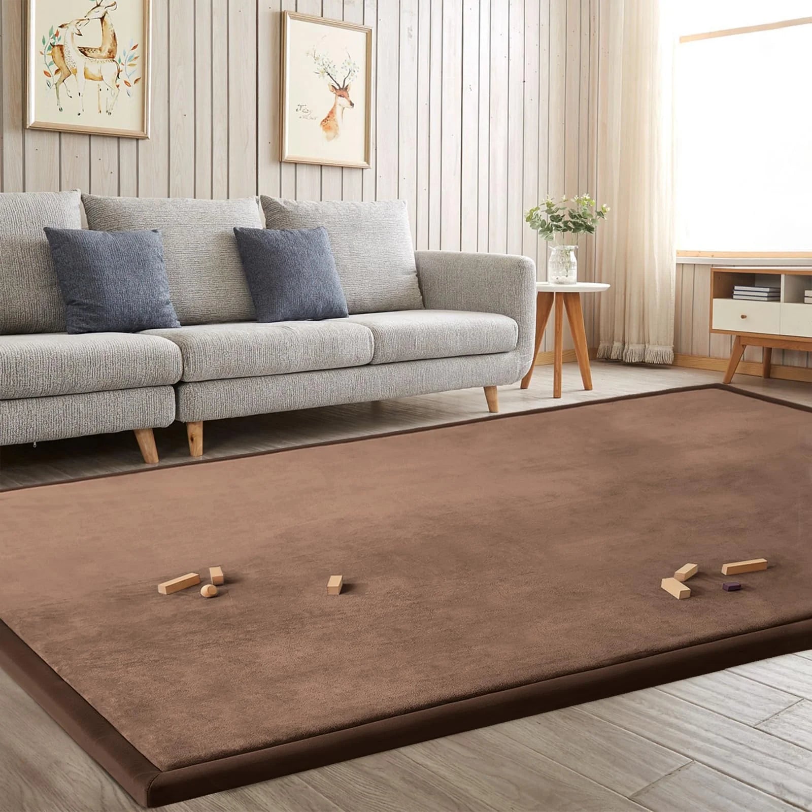 Baby Play Mat Nursery Rug Memory Foam Area Rug Soft Padded Carpet 1 Thick Playmat