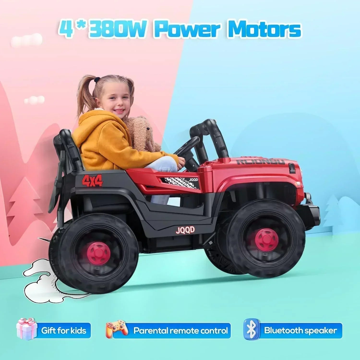 SEALIGHT 12V Children's Driving Truck Model 380 Watt Motor Emergency Braking Function
