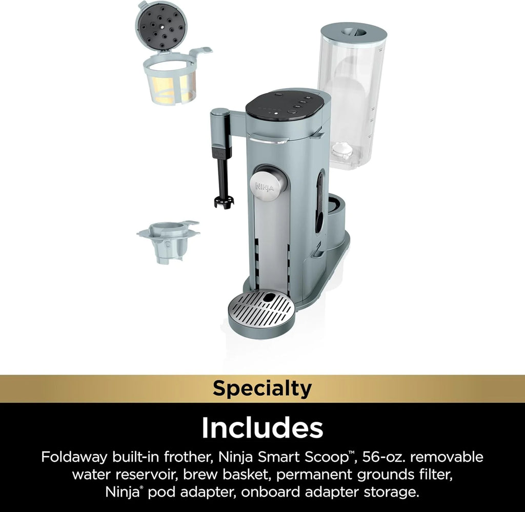 Ninja | Coffee Maker | Single Serve |Brew with Coffee Pods & Grounds| Compatible with K-Cup Coffee Pods | 4 Brew Styles, up to 24oz Cup Sizes & 56oz Removable Reservoir | Black | PB051