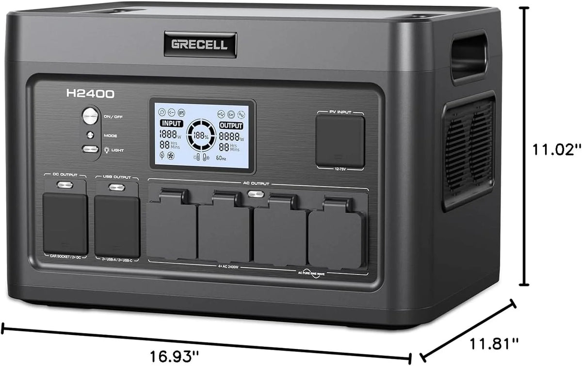 Portable Power Station 300W (Peak 600W),230.88Wh Solar Generator with 60W USB-C PD Output, 110V Pure Sine Wave AC Outlet Backup Lithium Battery for Outdoors Camping Travel Home Blackout