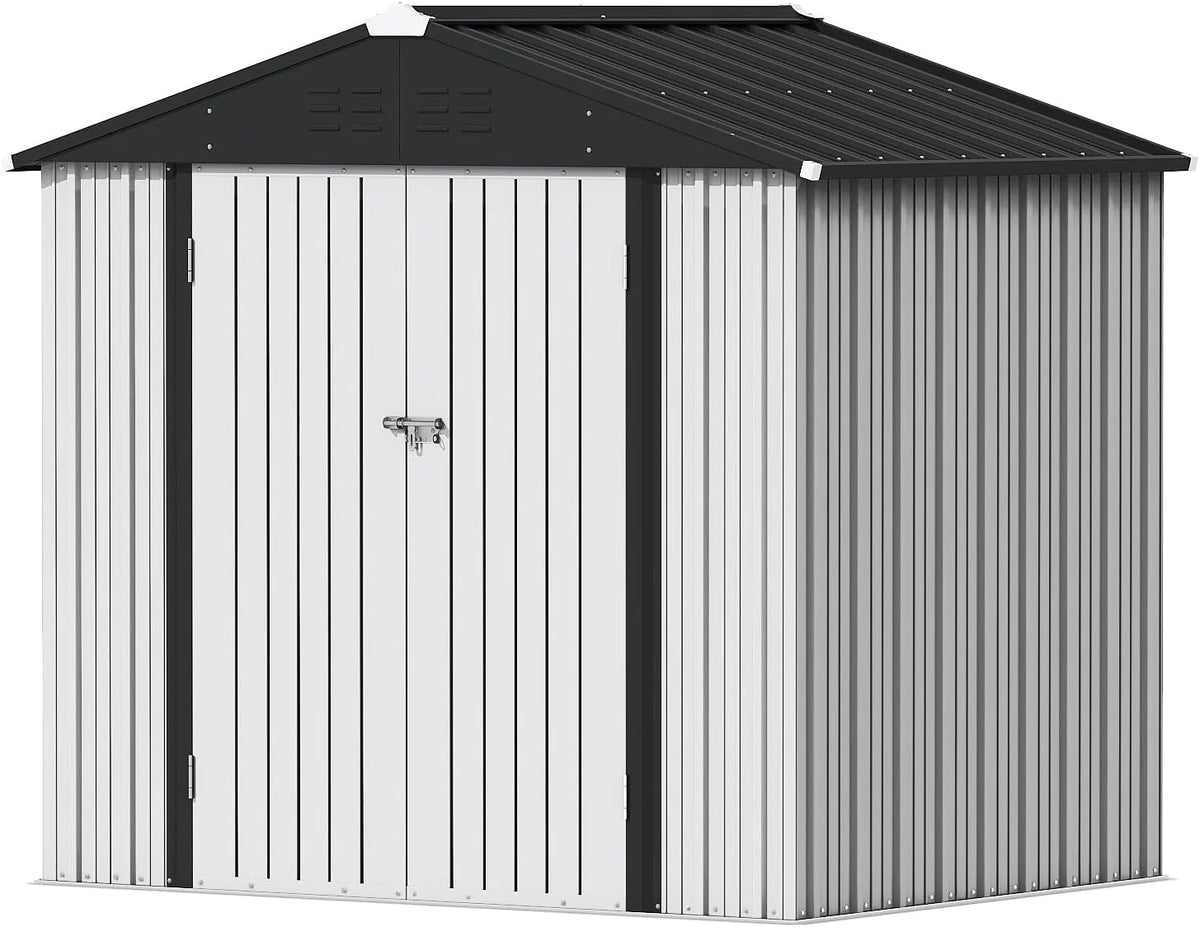 Devoko Outdoor Storage Shed 5 x 3 ft Lockable Metal Garden Shed Steel Storage