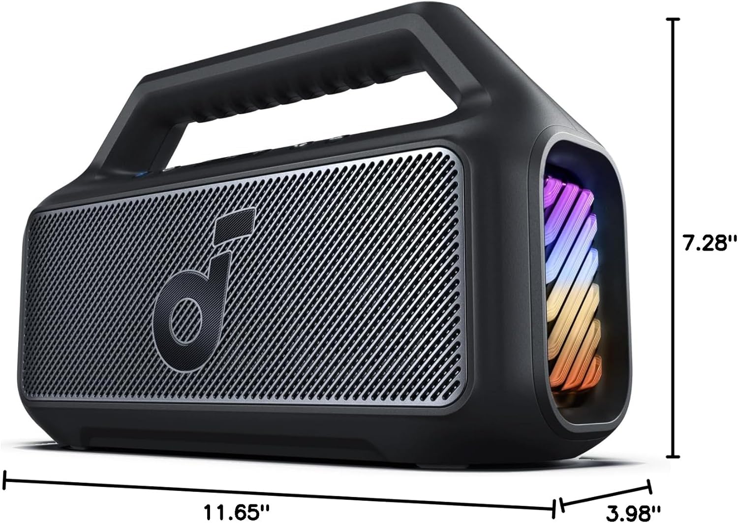 Outdoor Speaker, 80W, Subwoofer, BassUp 2.0, 24H Playtime, IPX7 Waterproof, Floatable, RGB Lights, USB-C, Custom EQ, Bluetooth 5.3, Portable for Camping, Beach, and Backyard