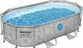 Power Steel 14' x 8'2 x 39.5 Oval Above Ground Pool Set Includes 530gal Filter Pump Ladder