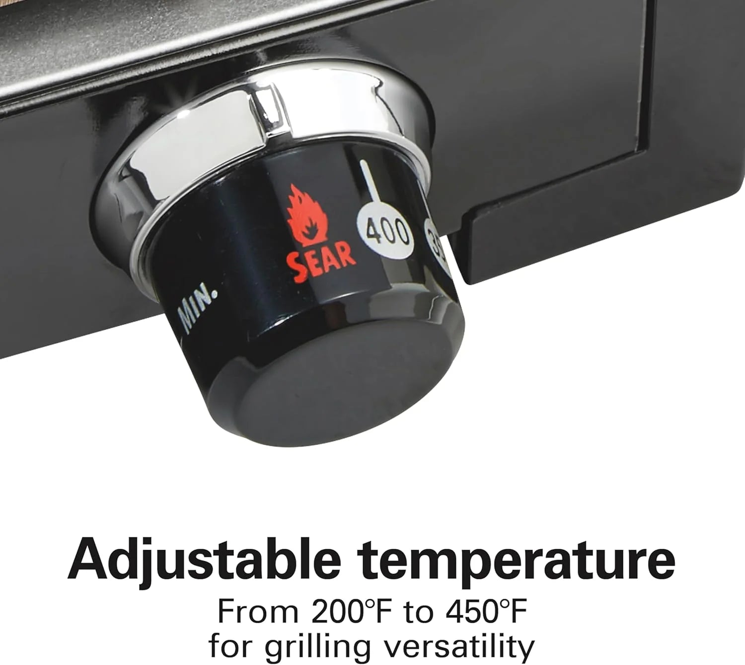 Electric Indoor Searing Grill with Viewing Window & Adjustable Temperature Control to 450F, 118 sq. in. Surface Serves 6, PFAS-Free Removable Nonstick Grate, Stainless Steel