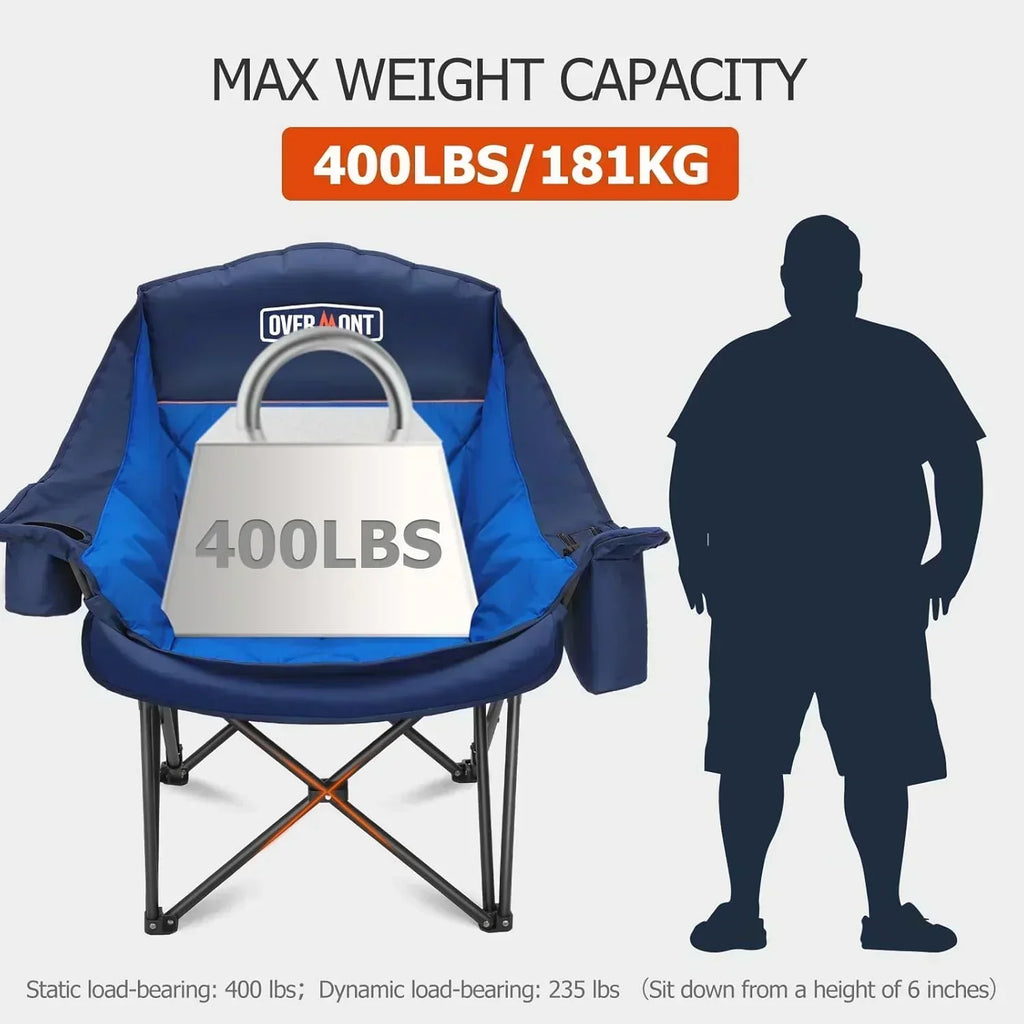 Extra Large Double Camping Chair 2 Person Comfortable Sofa Chair Adult Loveseat Lawn Chair