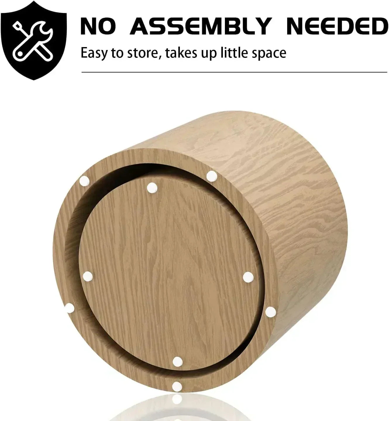 Nesting Coffee Table Set of 2 Modern Round Coffee Table with Non-Slip Feet Circle Accent Tables