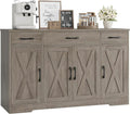 Sideboard with drawers large 55-inch sideboard modern farmhouse wood kitchen dining table