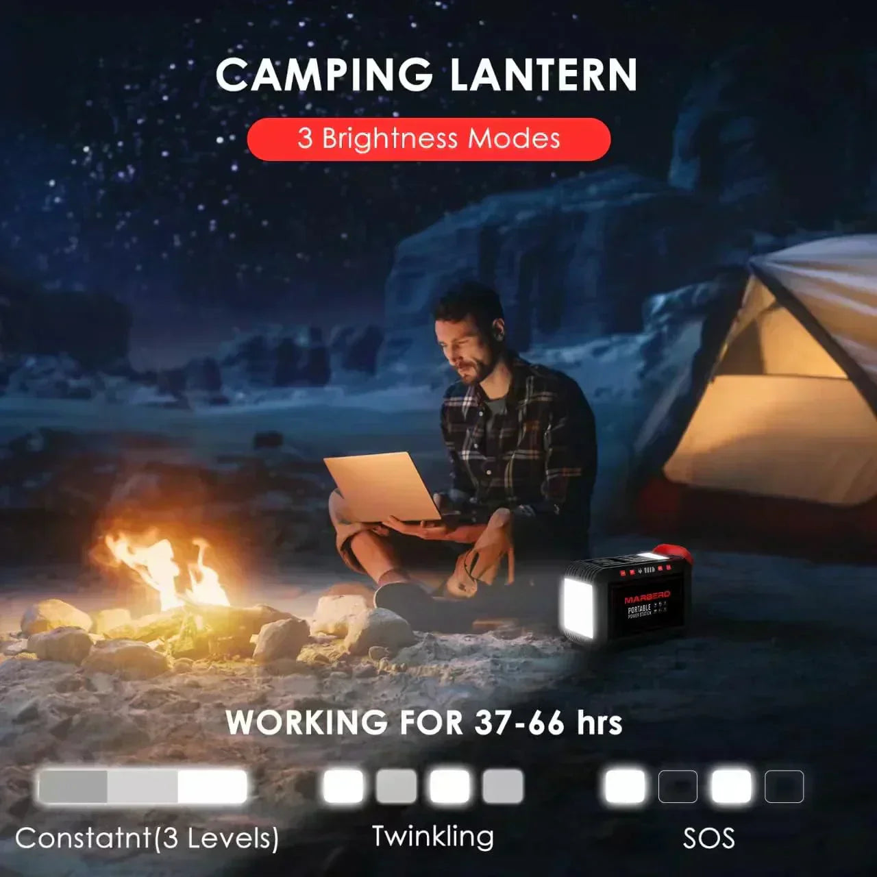Portable Power Station 88Wh Camping Lithium Battery Solar Generator Fast Charging Power Bank