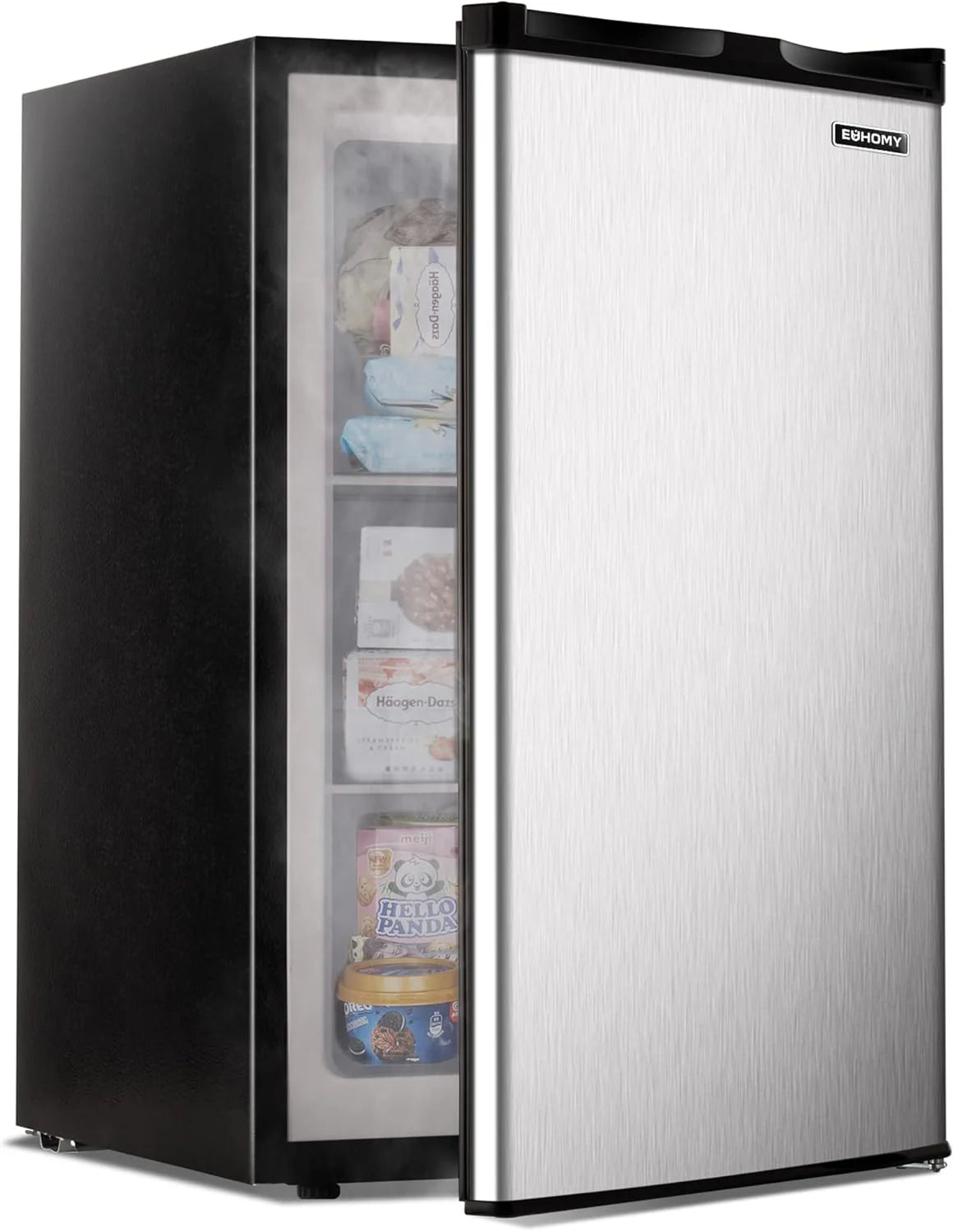 EUHOMY Mini Freezer Countertop,1.1 Cubic Feet, Single DoorCompact Upright Freezer