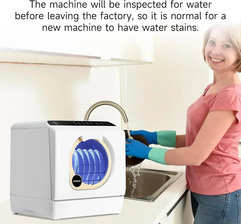 Mini countertop dishwasher Compact dishwasher Double spray arms Portable countertop dishwasher
