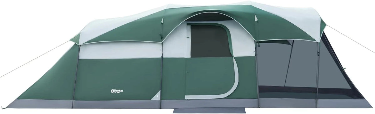PORTAL 6/8/10 Person Family Camping Tent with Screen Room, Water Resistant Big Tunnel Tent with Rainfly, Large Family Tent for Outdoor Camping, Party