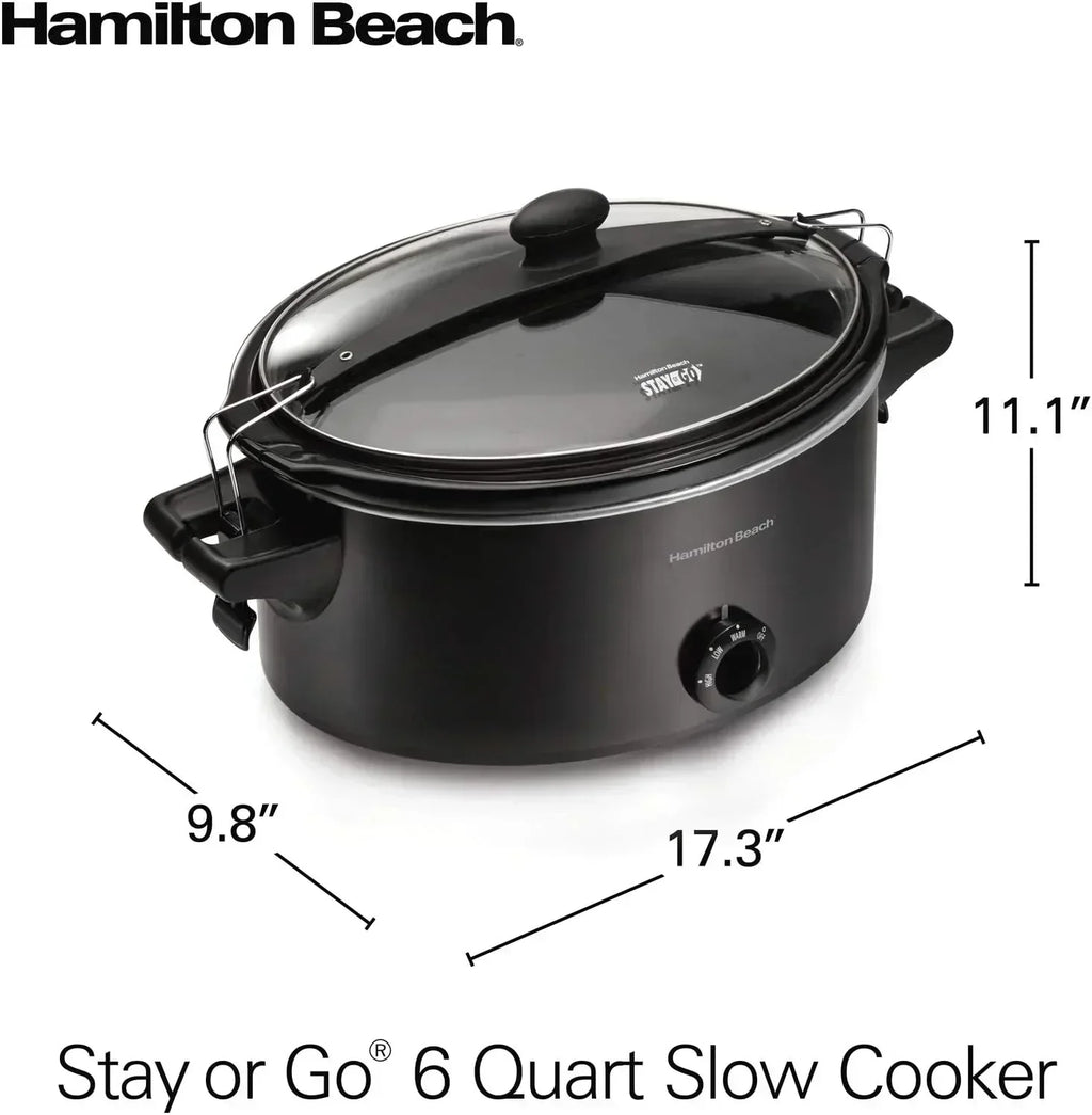 Slow Cooker Extra Large 10 Quart Stay or Go Portable With Lid Lock