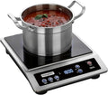 Induction Cooktop Portable Cooker with 8-inch Heating Coil Stainless Steel Countertop Burner