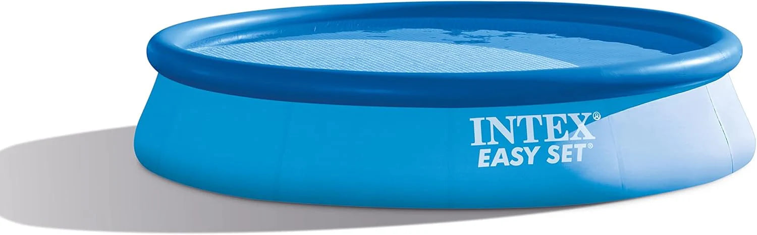 Intex 28167EH Easy Set Inflatable Swimming Pool Set: 15ft x 48in ?Includes 1000 GPH Cartridge Filter Pump ?Removable Ladder ?Pool Cover ?Ground