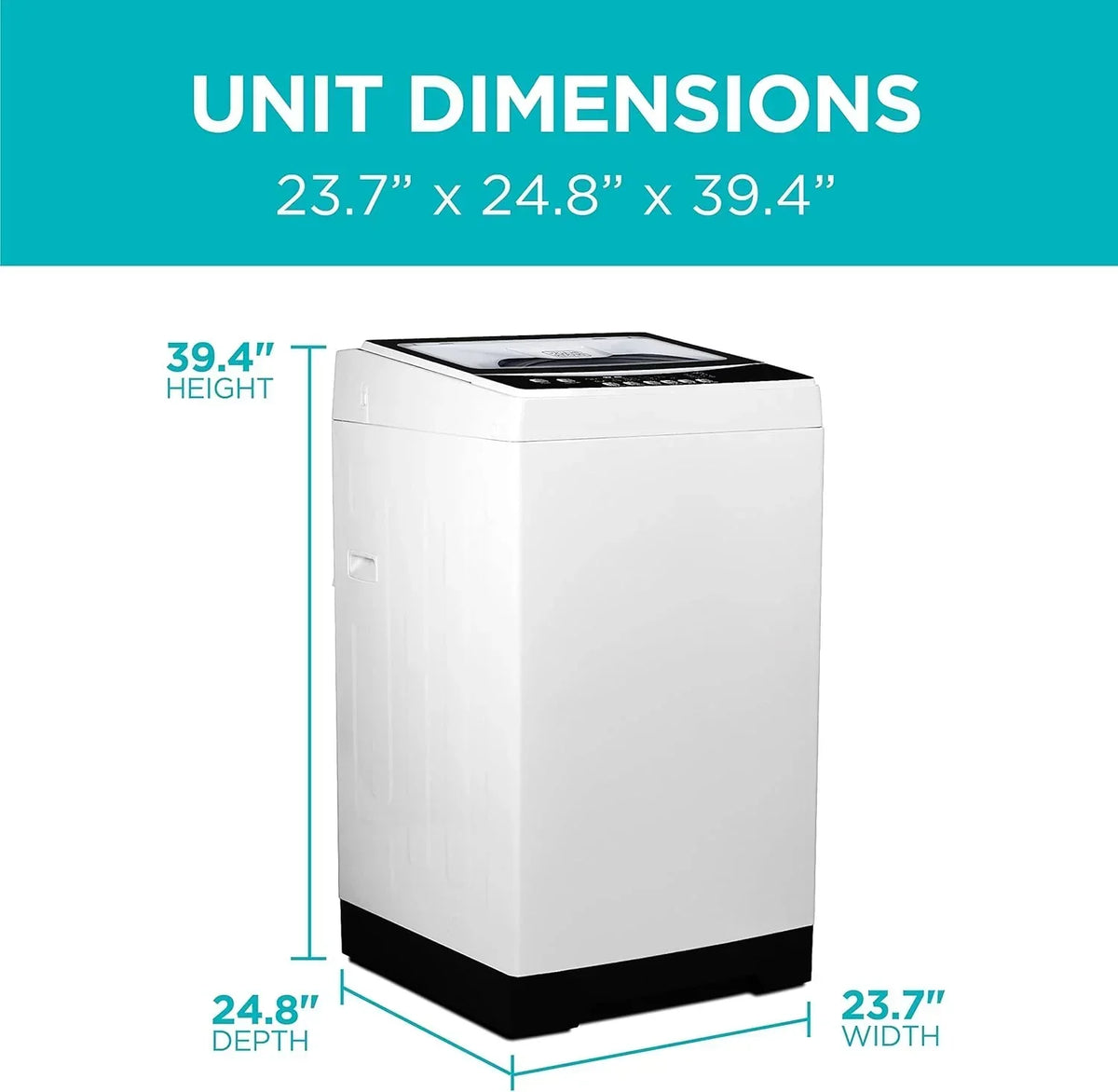 Portable Washer 6.6 lb. Capacity Washing Machine for Homes & Apartments 5 Wash Cycles