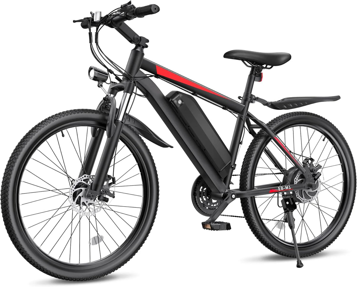 Electric Bike for Adults, 26 Ebike with 1000W Peak Motor, 21.7MPH 50Miles Electric Mountain Bike