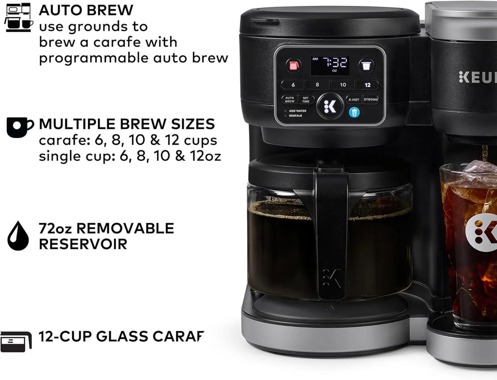 Keurig K-Duo Hot & Iced Single Serve & Carafe Coffee Maker MultiStream Technology 72oz Reservoir