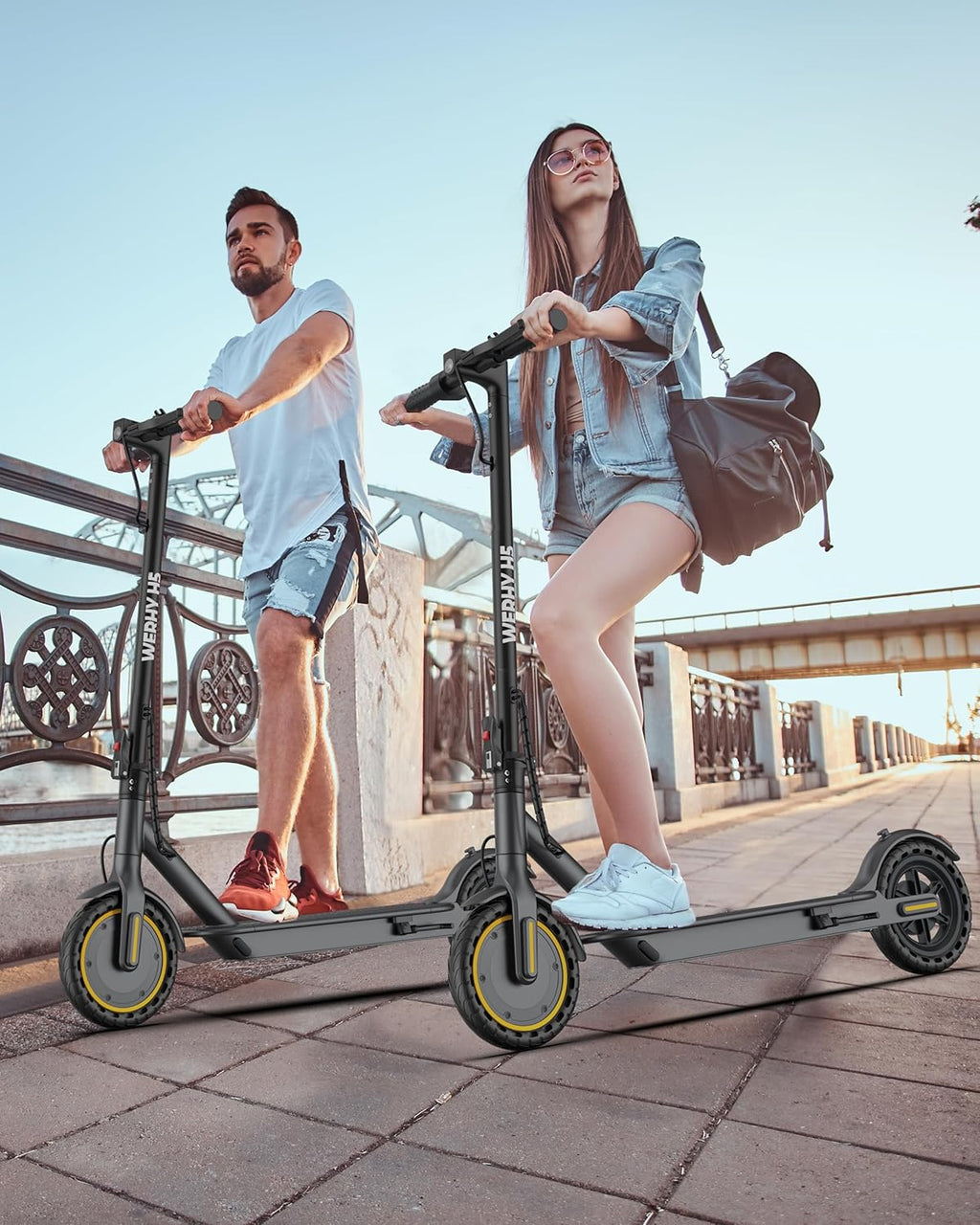 Electric Scooter 350W/500W Motor Top Speed 19/22 mph Max 16/23/28Miles Ranges Foldable E Scooter