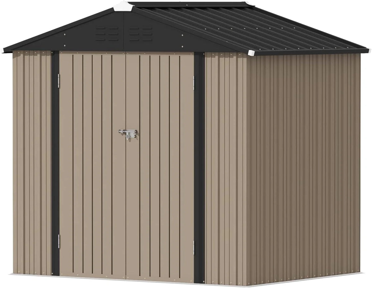 Devoko Outdoor Storage Shed 5 x 3 ft Lockable Metal Garden Shed Steel Storage
