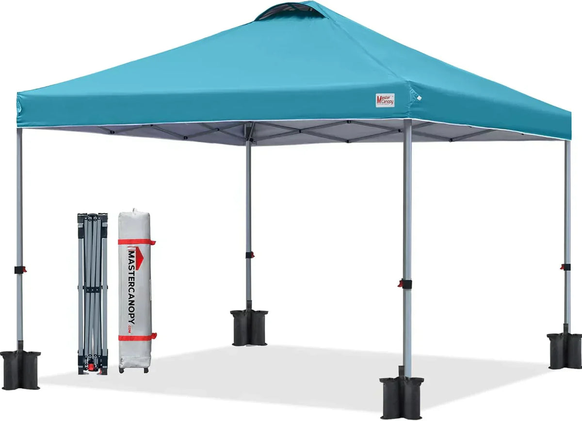 Durable Pop-up Canopy Tent with Roller Bag (10x10 Black)