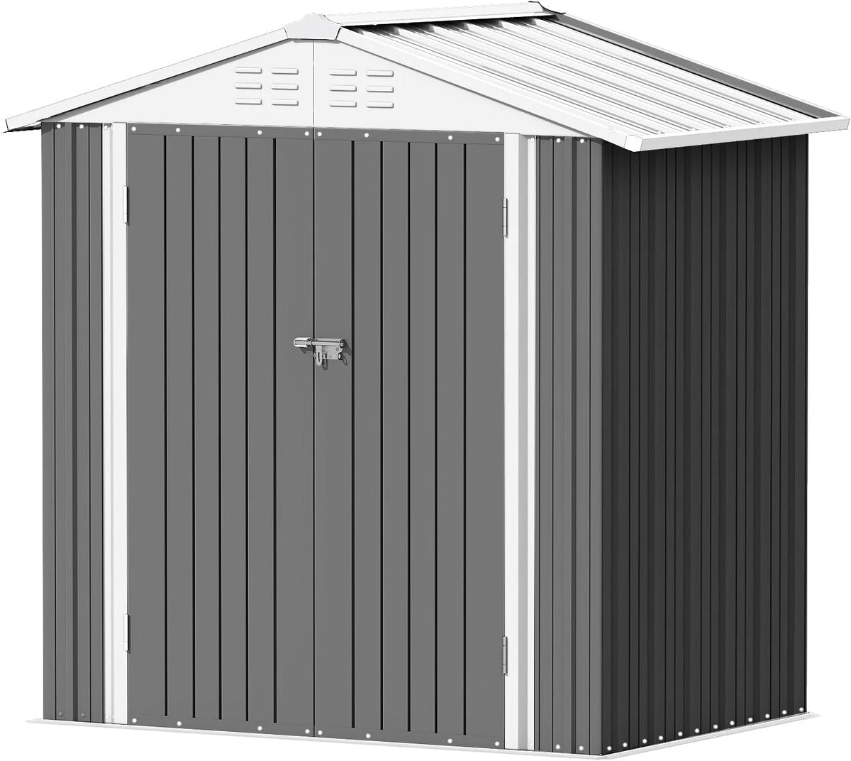 Devoko Outdoor Storage Shed 5 x 3 ft Lockable Metal Garden Shed Steel Storage