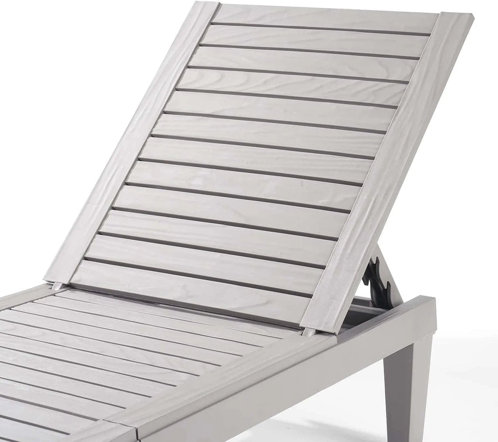 Patio Chairs - Black Chaise Lounge Chair Outdoor 5-Position Adjustable Sun Tanning Chair Waterproof Pool Lounge Chairs Set of 2 Reclining Lawn Chair, Lightweight Outdoor Lounge Chairs