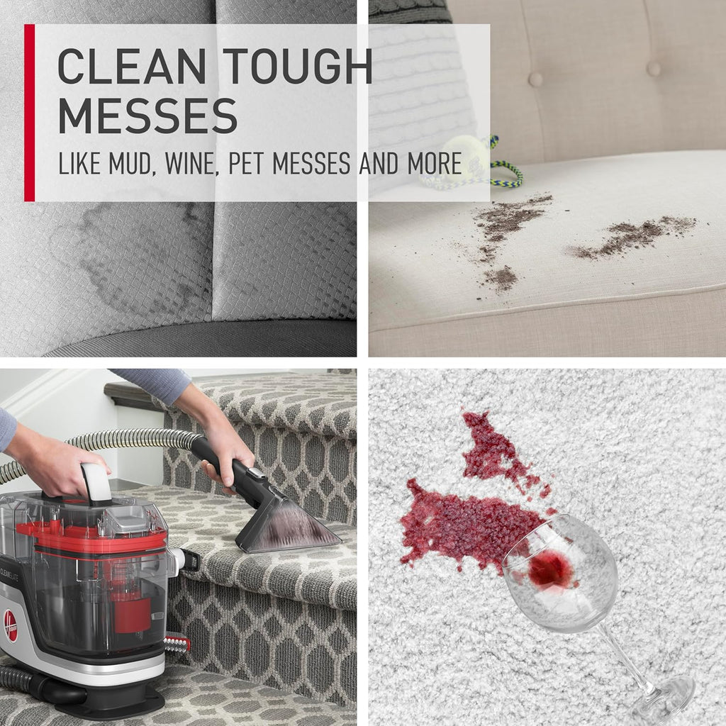 Hoover CleanSlate Plus Portable Carpet Upholstery Spot Cleaner with Powerful Suction