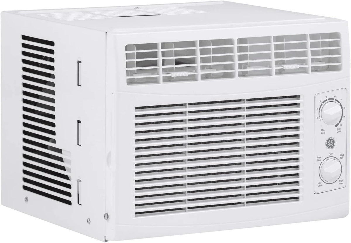 GE Window Air Conditioner Unit, 6,000 BTU for Small Rooms up to 250 sq ft. with Adjustable Fan and Cooling Settings, Perfect for Small Bedroom or Living Room, Easy Install Kit Included, White