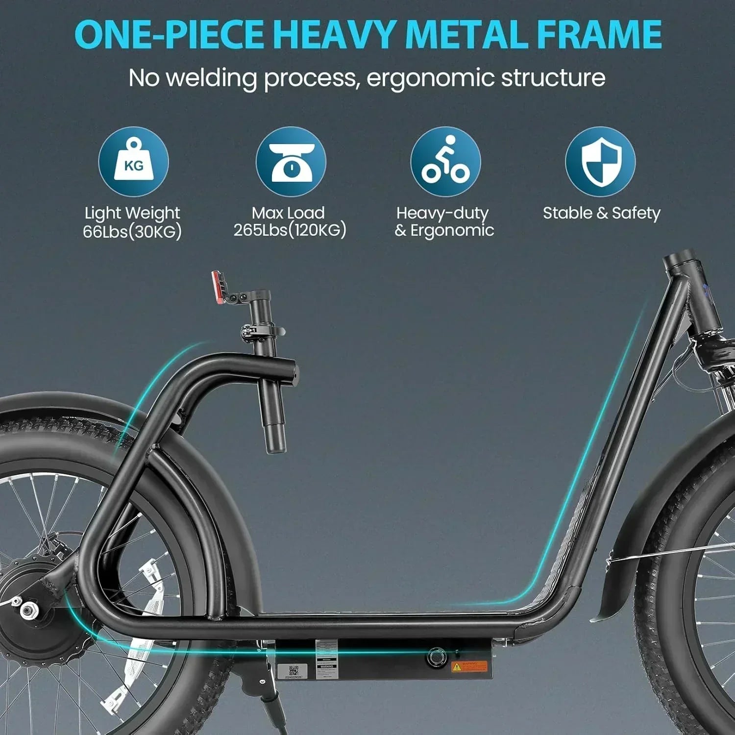 Caroma Peak 800W Foldable Adult Electric Scooter with 20-inch Wide Tires 48V Battery Basket