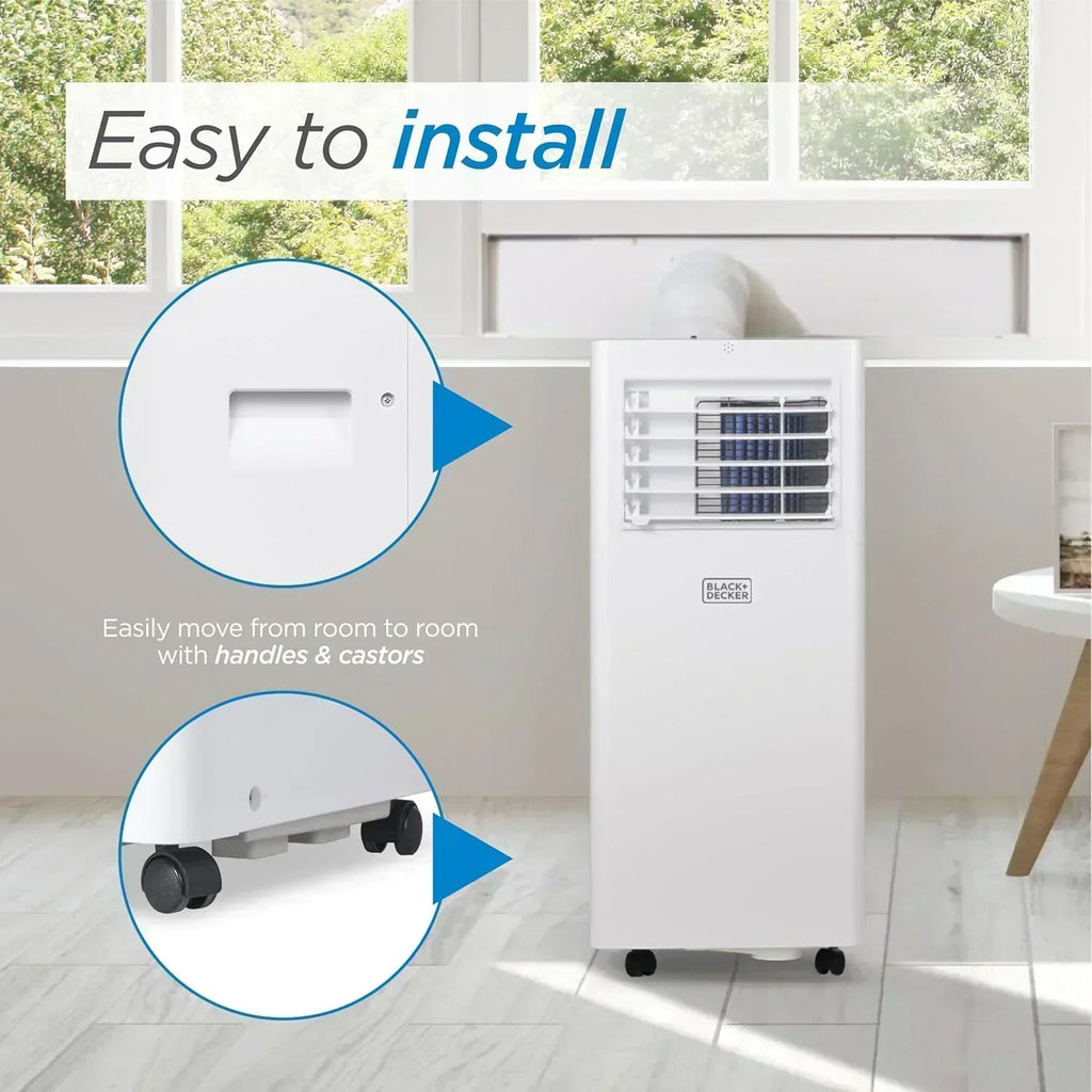 BLACK+DECKER 10,000 BTU Portable Air Conditioner for Rooms up to 450 Sq with Remote Control