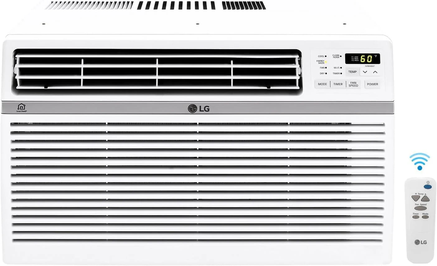 LG 6,000 BTU Window Air Conditioner, 115V, Cools 250 Sq.Ft. for Bedroom, Den