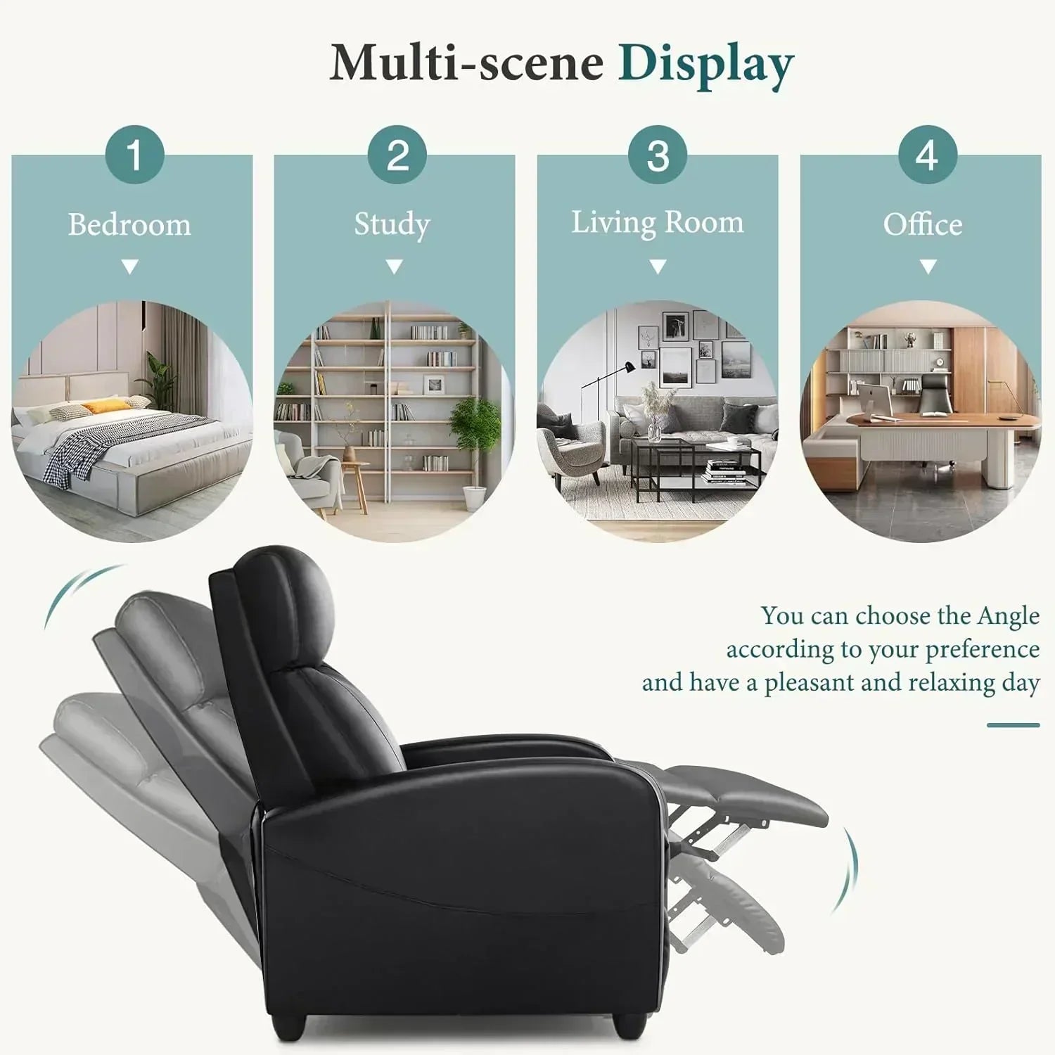 Adult recliner living room massage recliner adjustable home theater chair single sofa