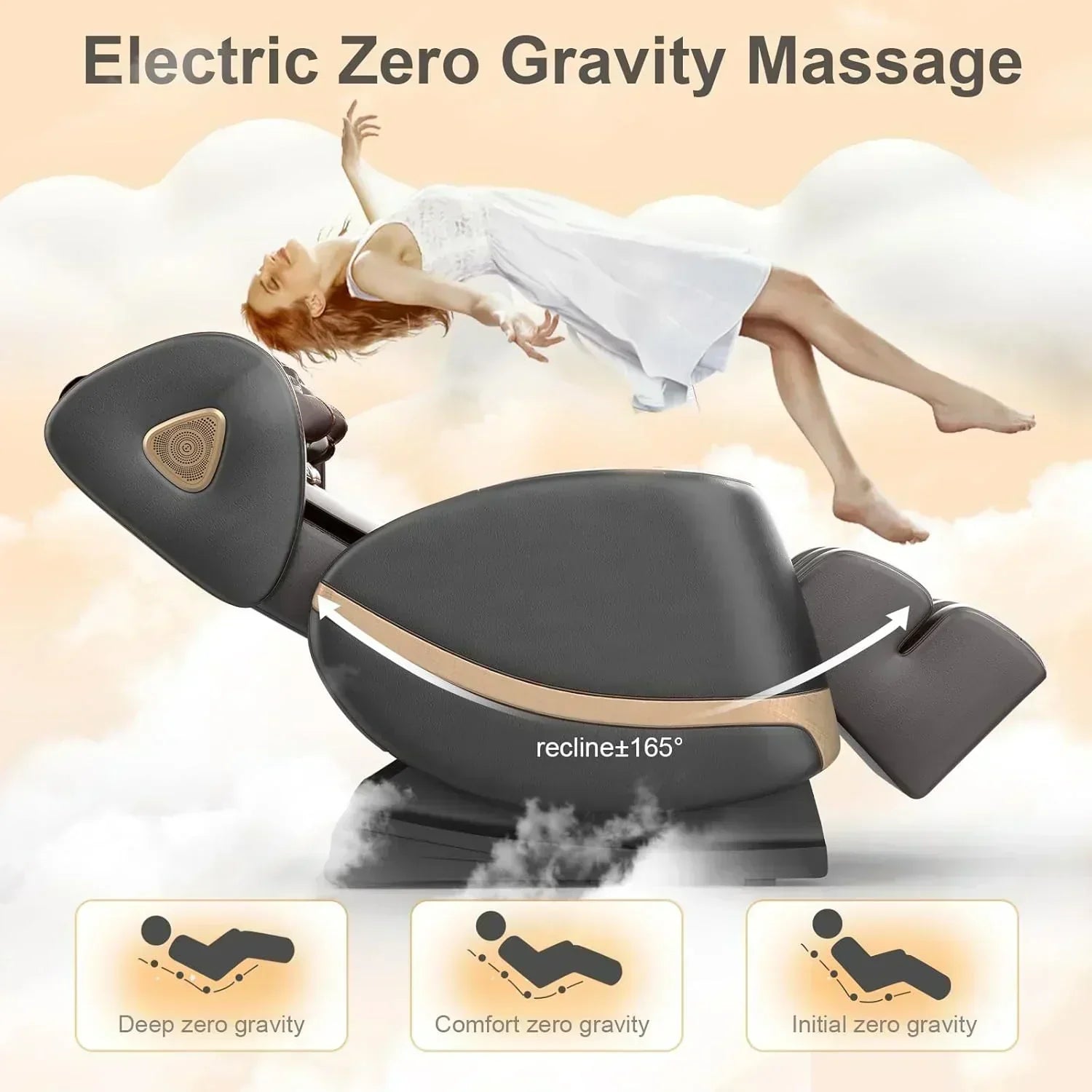 Full Body Massage Chair Zero Gravity Massage Chair with 10 Fixed Rollers Heating Foot Massage