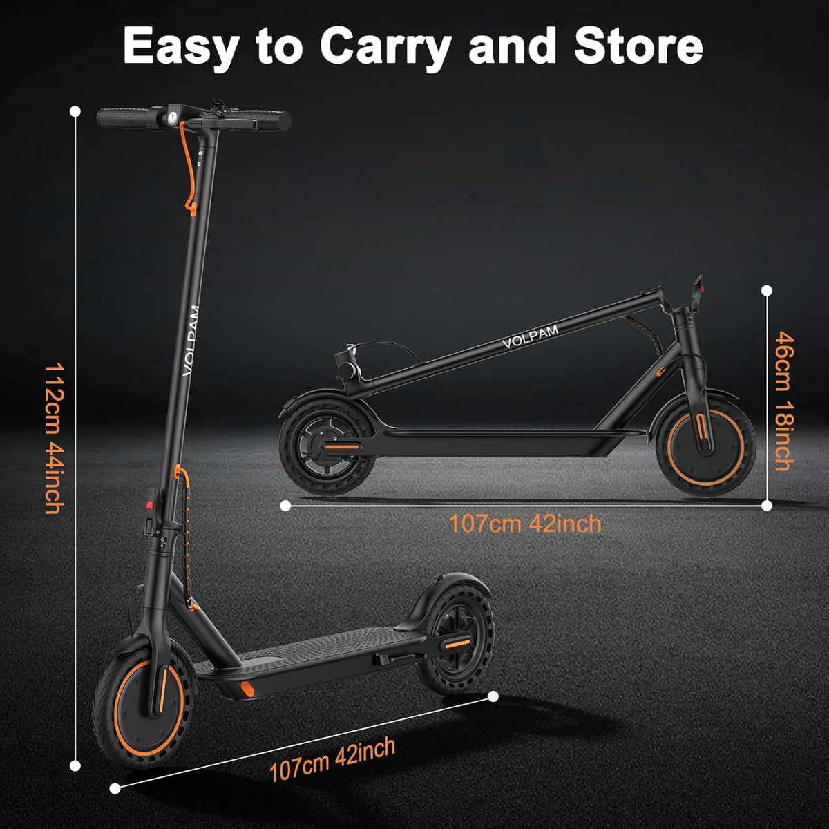 Electric Scooter, 350W/500W Powerful Motor, 8.5/10 Solid Tires, 19/22Mph, 28/21/12 Miles Range,Dual Braking