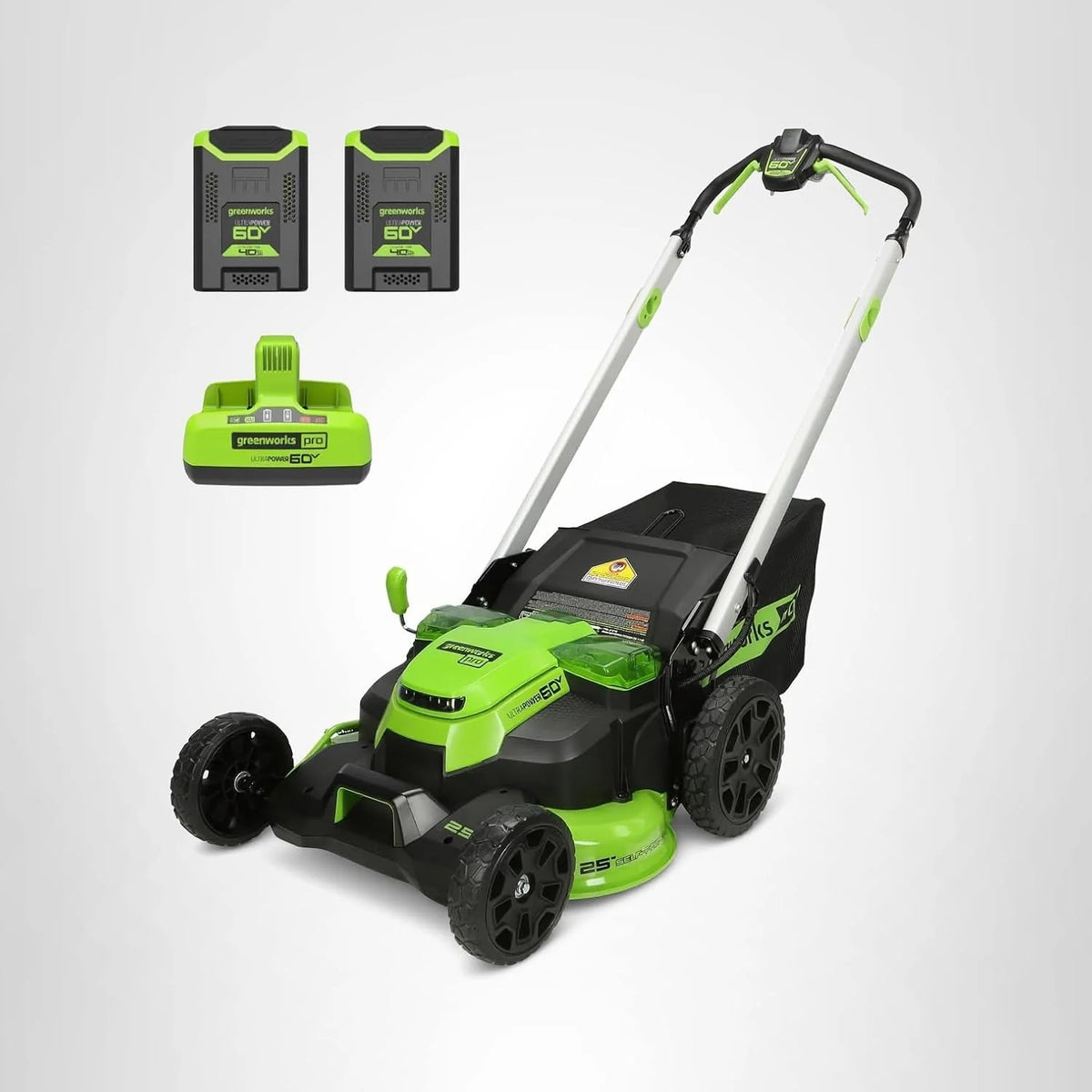 Greenworks 60V 17 Brushless Cordless Push Lawn Mower 2-in-1 Mulching/Bagging 4.0Ah Battery