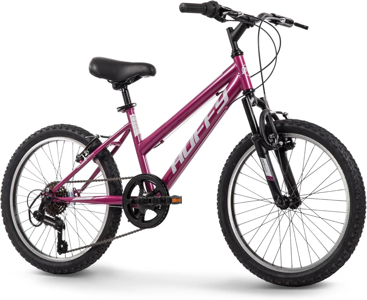 Huffy Stone Mountain Hardtail Mountain Bike for Boys/Girls/Men/Women, 20/24/26 Sizes, 6 or 21 Speed Shimano Twist Shifting, Front or Dual Suspension, Comfort Saddle, Sleek Colors