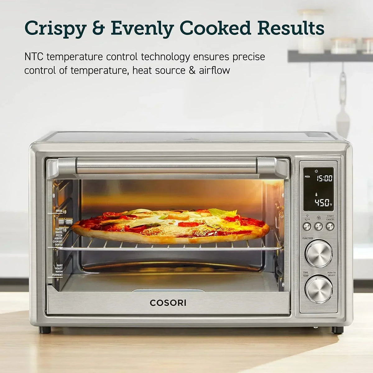 COSORI 11-in-1 air fryer 13-quart capacity combines grilling toasting baking and reheating