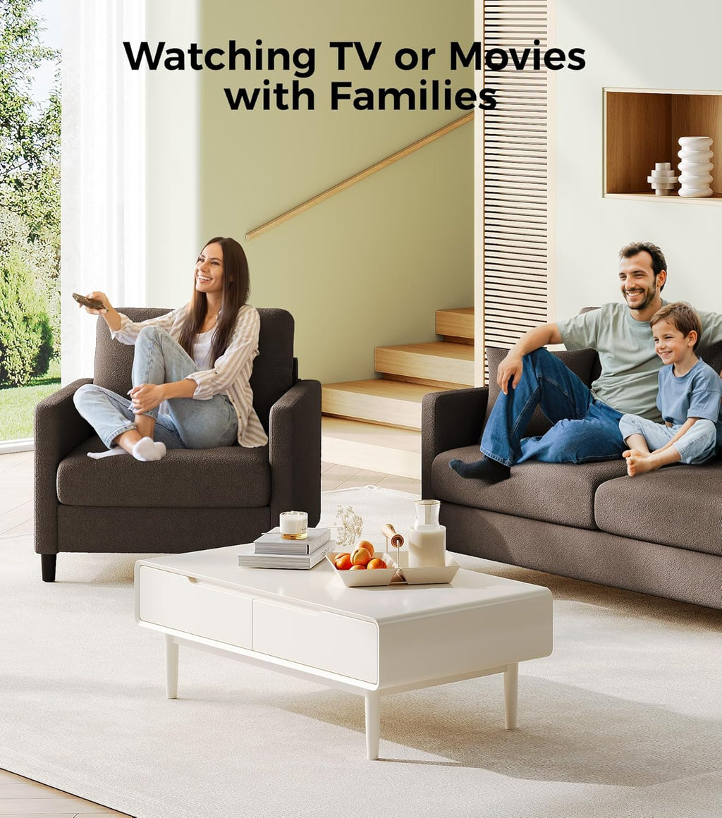 Loveseat Sofa 51 Love Seat Comfy Corduroy Small Loveseat Tool-Free Setup Couch