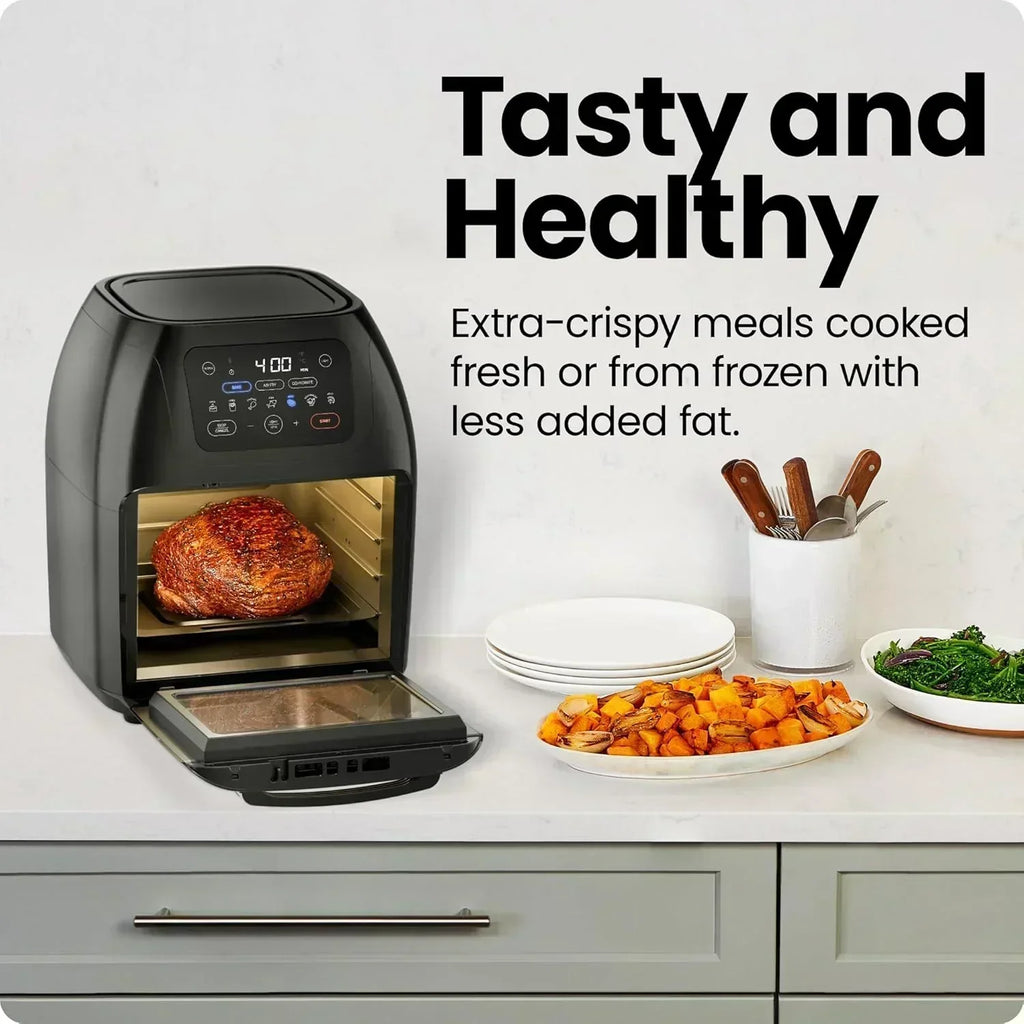 Chefman Compact 6.3-Quart Digital Air Fryer with Rotisserie Dehydrator and Convection Oven