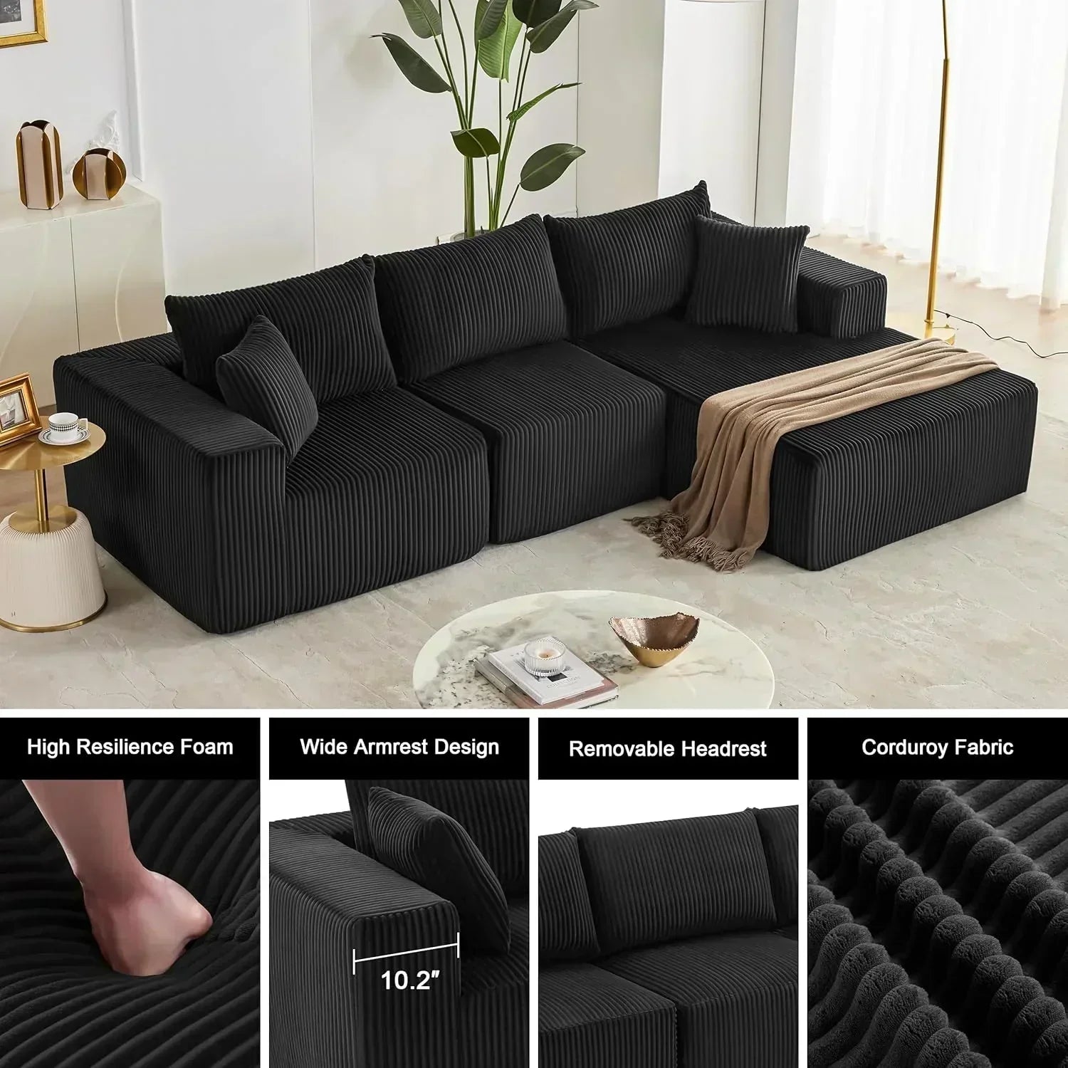 108 inch sectional sofa cloud sectional sofa with deep seat modern sectional L shaped sofa