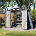 Aoxun 6.2x4ft Shed Outdoor Storage Shed with Lockable Door Metal Garden Tool Shed