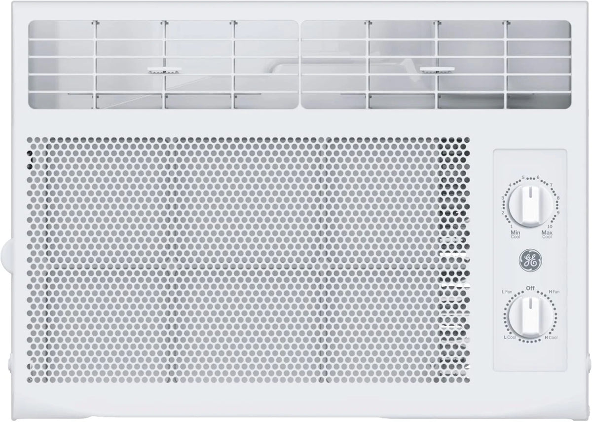 GE Window Air Conditioner Unit, 6,000 BTU for Small Rooms up to 250 sq ft. with Adjustable Fan and Cooling Settings, Perfect for Small Bedroom or Living Room, Easy Install Kit Included, White