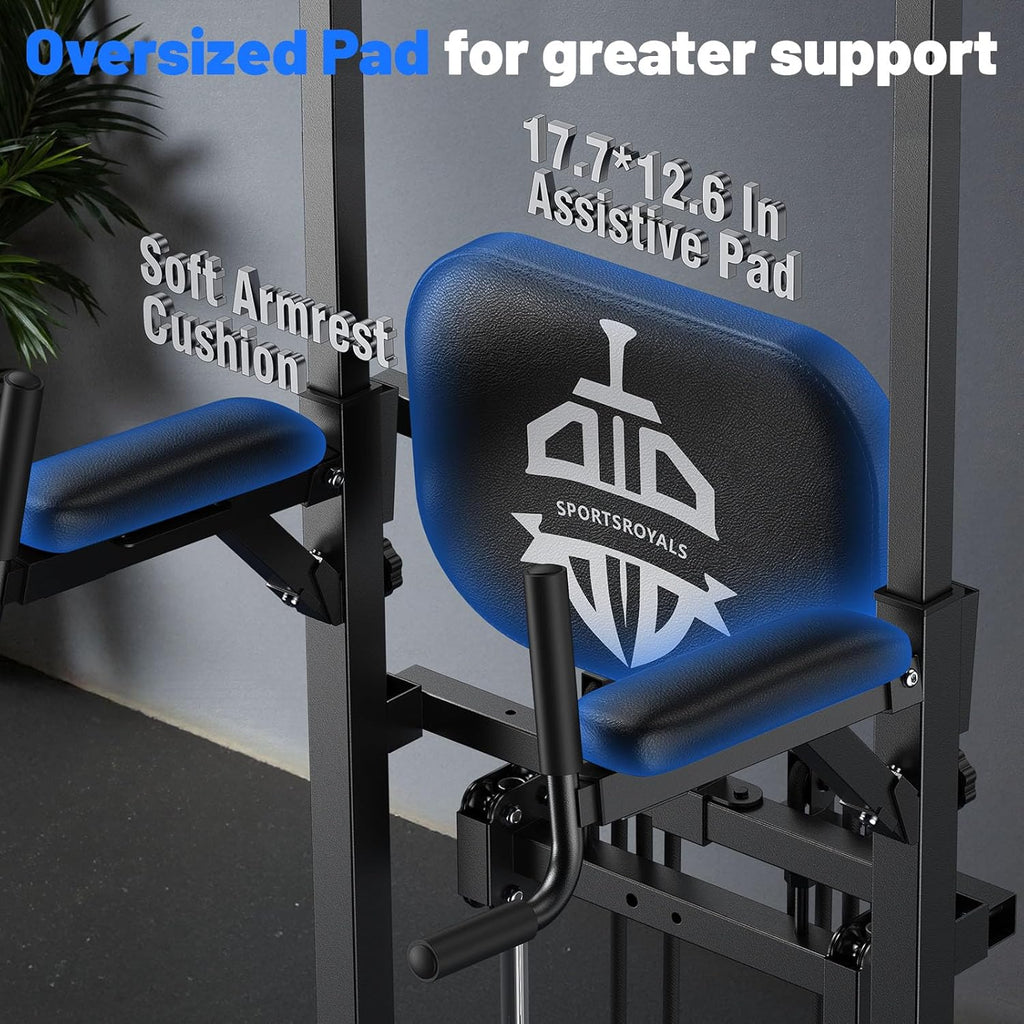 Sportsroyals Power Tower Pull Up Bar Station 450 lbs stable suspended immersion tilt station