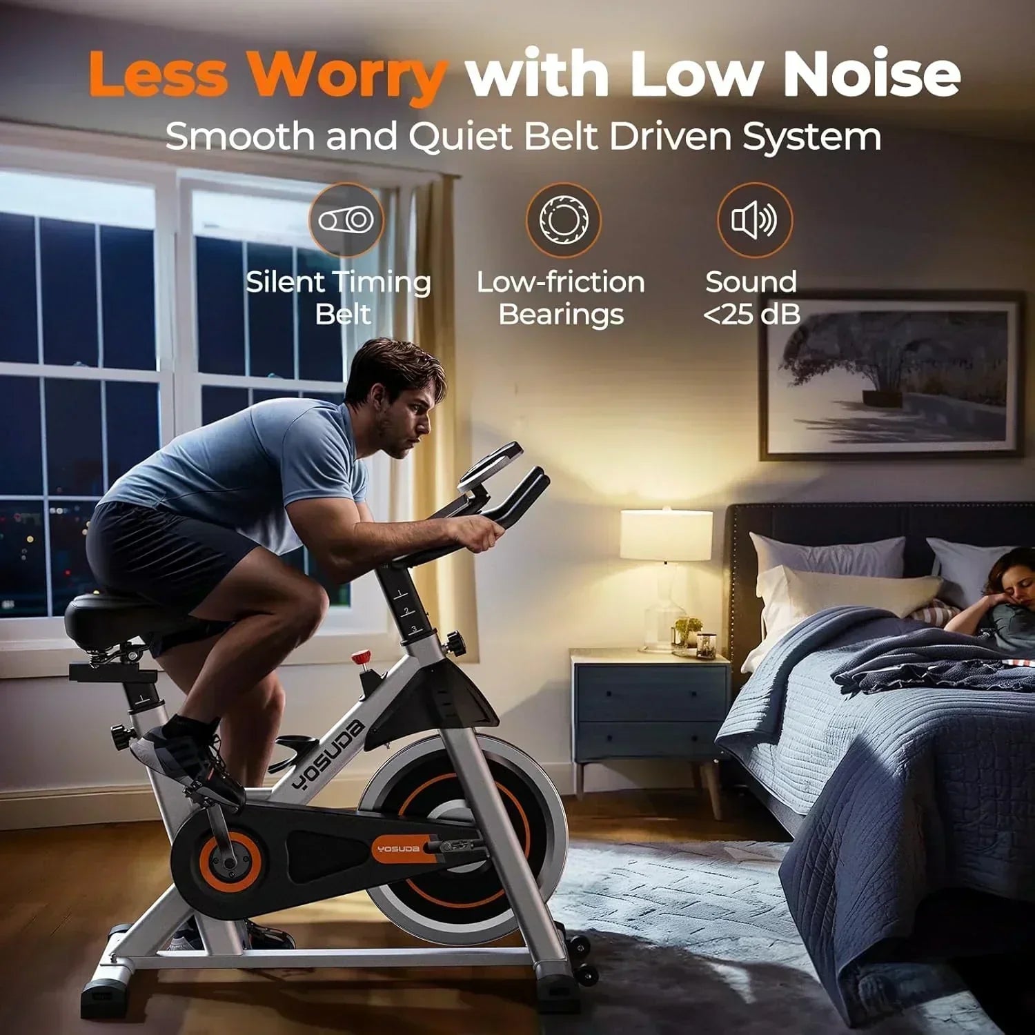 Arita brand fitness bicycle Home fixed fitness treadmill Low noise design tablet stand